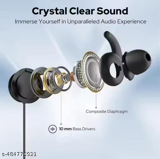 BT 235V3 Black Bluetooth Neckband | Wireless Neckband | Clear Sound Quality With Powerful Bass 20HR Battery Type C Fast Charge Magnetic Lock | Premium Metal Look & Clear Mic Sound | Bluetooth Headphones